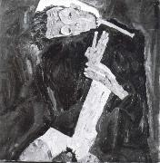 Egon Schiele Lyricist oil